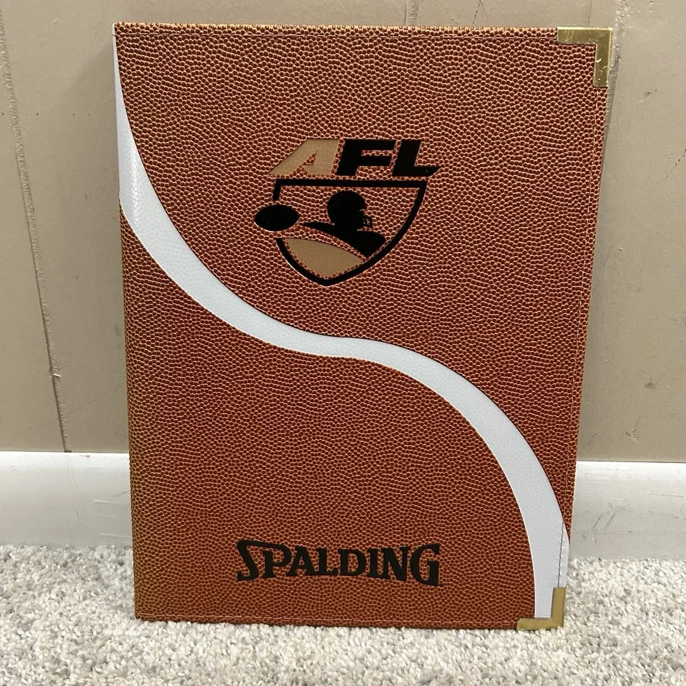 Spalding AFL American Football League Folder Portfolio Notepad Book Textured